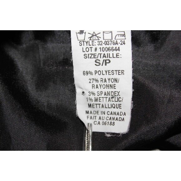 Digit@l Sz S Purple Black Silver Plaid Poly Blend S Sleeve Zip Front Jacket - Picture 5 of 5